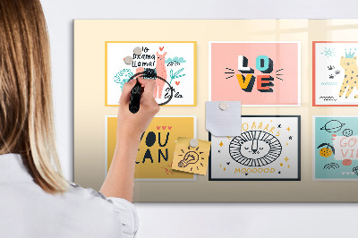 Magnettafel zum schreiben Kreative Collagen voller positiver Emotionen