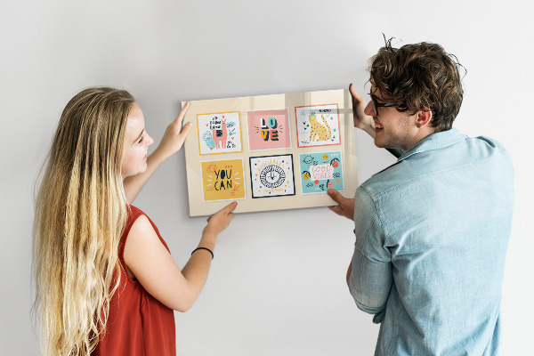 Magnettafel zum schreiben Kreative Collagen voller positiver Emotionen