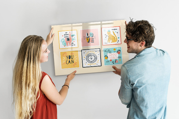 Magnettafel zum schreiben Kreative Collagen voller positiver Emotionen