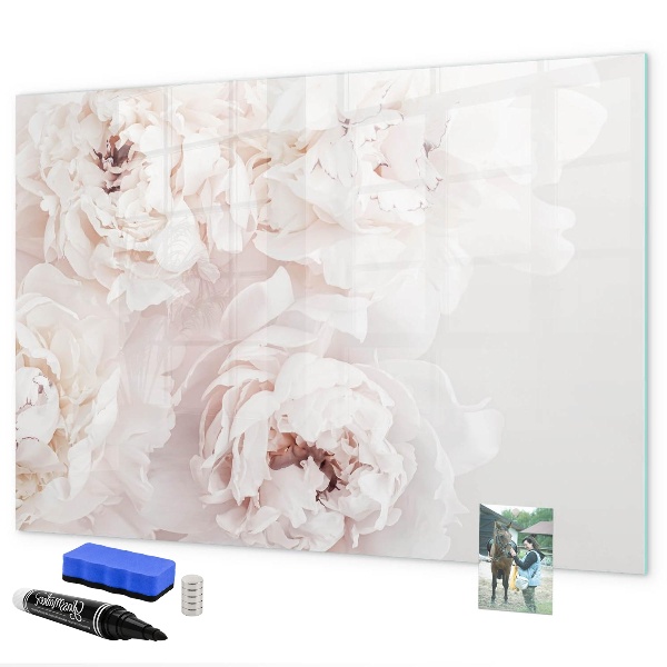 Schreib magnettafel Blumenmotiv mit Platz für Fotos