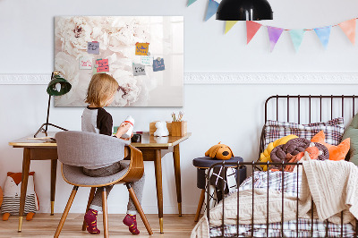 Schreib magnettafel Blumenmotiv mit Platz für Fotos