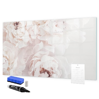 Schreib magnettafel Blumenmotiv mit Platz für Fotos