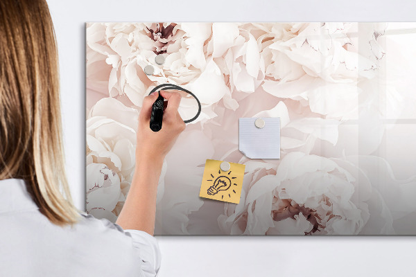 Schreib magnettafel Blumenmotiv mit Platz für Fotos