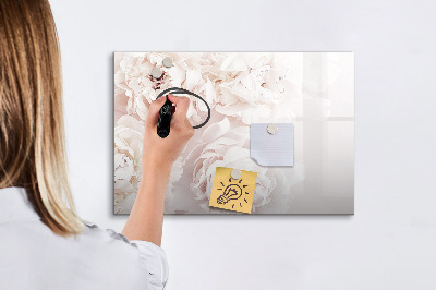 Schreib magnettafel Blumenmotiv mit Platz für Fotos