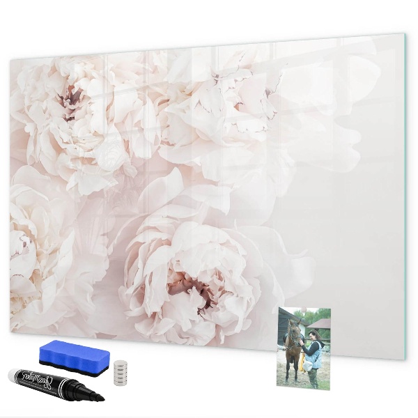 Schreib magnettafel Blumenmotiv mit Platz für Fotos