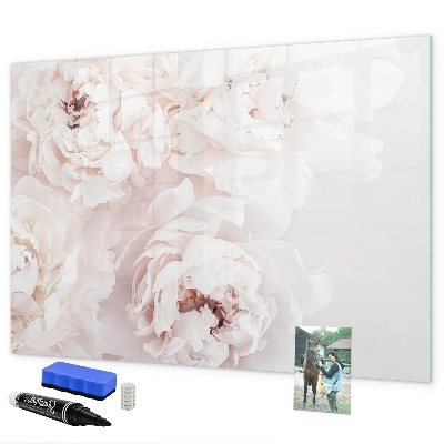 Schreib magnettafel Blumenmotiv mit Platz für Fotos