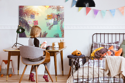 Magnettafel zum schreiben Sommererinnerungen im tropischen Stil