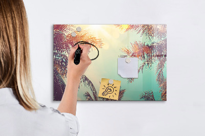 Magnettafel zum schreiben Sommererinnerungen im tropischen Stil