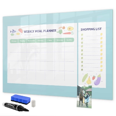 Magnettafel zum schreiben Speiseplaner und Einkaufsliste