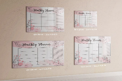 Magnettafel zum schreiben Monatsplaner mit Platz für Fotos