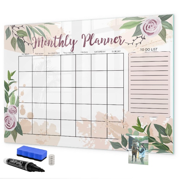 Schreib magnettafel Monatsplaner mit Platz für Fotos
