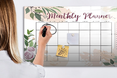 Schreib magnettafel Monatsplaner mit Platz für Fotos