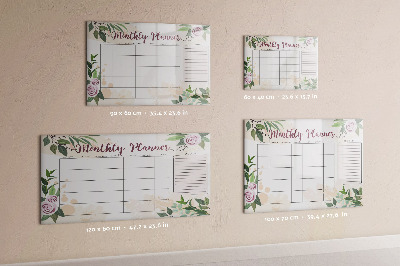 Schreib magnettafel Monatsplaner mit Platz für Fotos
