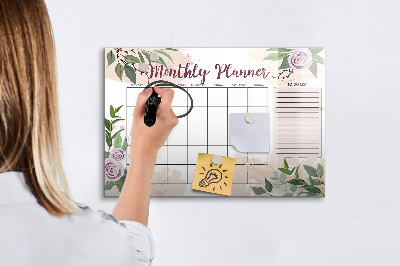 Schreib magnettafel Monatsplaner mit Platz für Fotos