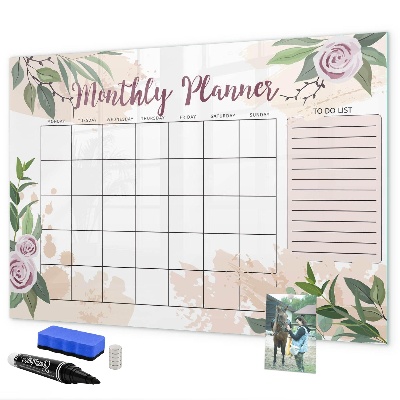 Schreib magnettafel Monatsplaner mit Platz für Fotos
