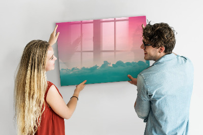 Magnettafel zum schreiben Eine farbenfrohe Tafel für Notizen und Fotos