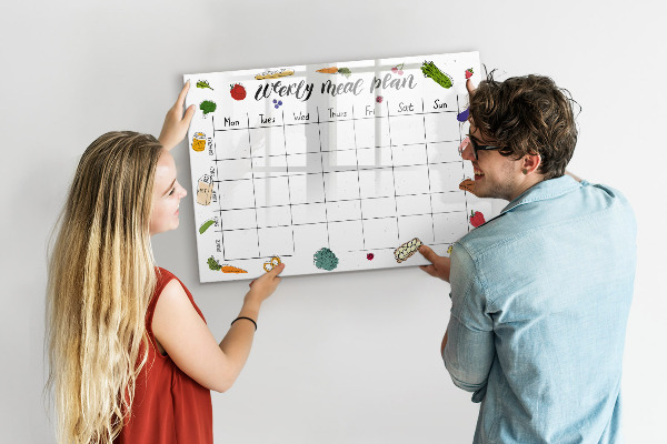 Schreib magnettafel Speiseplan für jede Woche