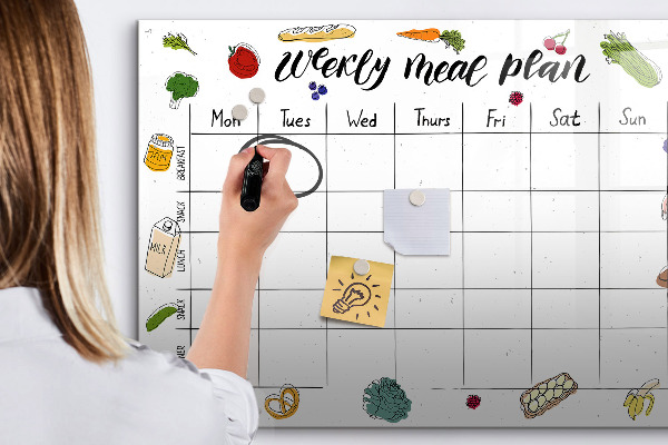 Schreib magnettafel Speiseplan für jede Woche