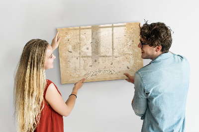 Schreib magnettafel Weltkarte mit Fotos und Zubehör