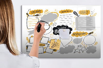 Magnettafel zum schreiben Ein Visionboard, um deine Träume zu verwirklichen