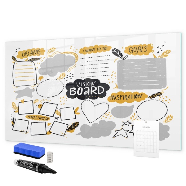 Magnettafel zum schreiben Ein Visionboard, um deine Träume zu verwirklichen