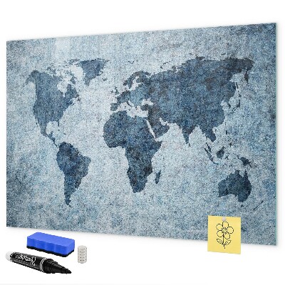 Magnettafel zum schreiben Eine Weltkarte mit persönlichen Erinnerungen