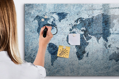 Magnettafel zum schreiben Eine Weltkarte mit persönlichen Erinnerungen