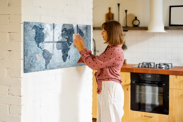 Magnettafel zum schreiben Eine Weltkarte mit persönlichen Erinnerungen