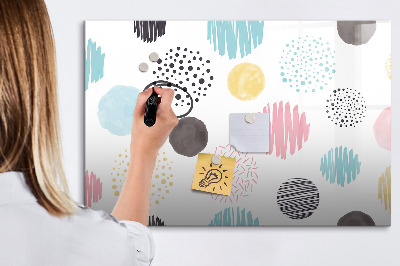 Magnettafel zum schreiben Eine bunte Tafel für Erinnerungen und Notizen