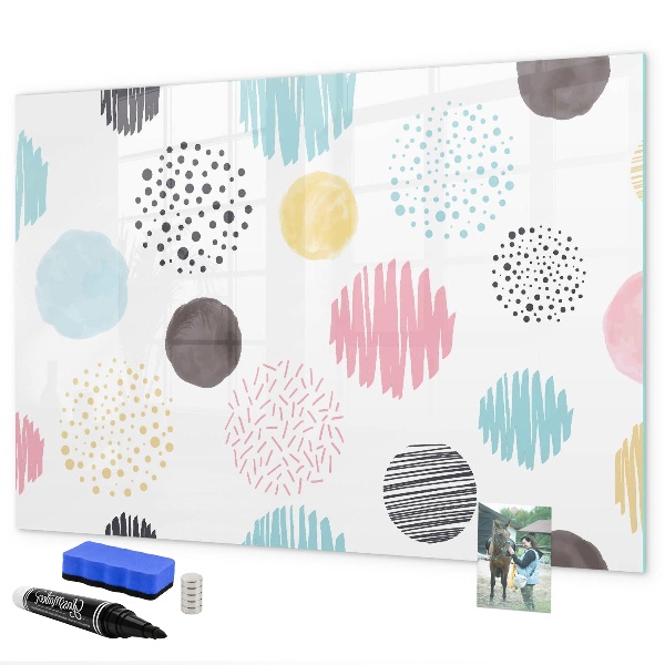 Magnettafel zum schreiben Eine bunte Tafel für Erinnerungen und Notizen
