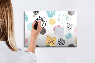 Magnettafel zum schreiben Eine bunte Tafel für Erinnerungen und Notizen