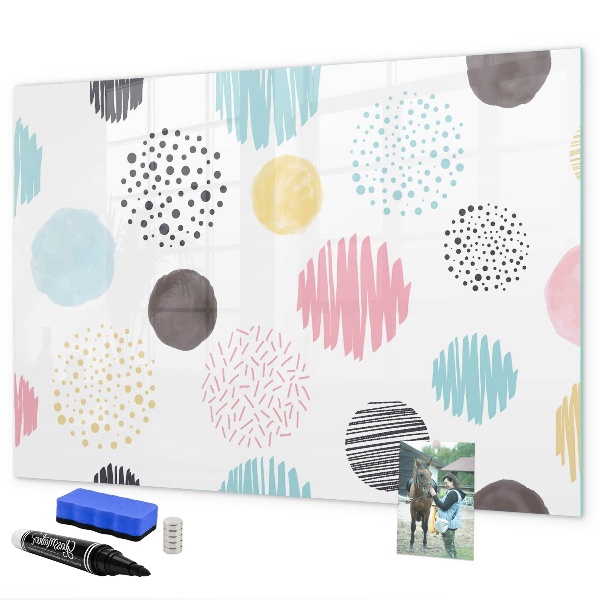 Magnettafel zum schreiben Eine bunte Tafel für Erinnerungen und Notizen