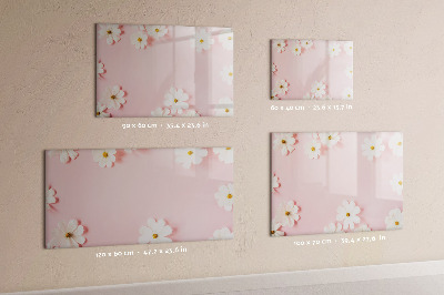 Schreib magnettafel Blumenmotiv für Fotopräsentation