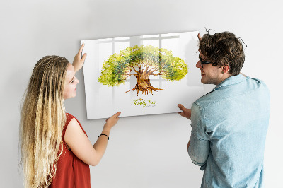 Schreib magnettafel Stammbaum mit Platz für Fotos