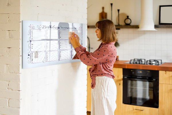 Schreib magnettafel Geburtstagskalender mit Platz für Fotos