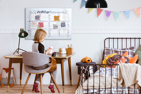 Schreib magnettafel Geburtstagskalender mit Platz für Fotos