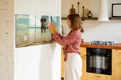 Schreib magnettafel Elefanten und Erinnerungen an der Wand