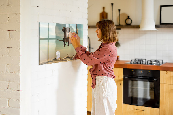 Schreib magnettafel Elefanten und Erinnerungen an der Wand