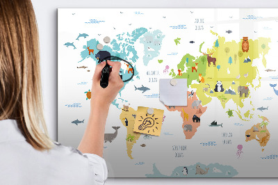 Magnettafel zum schreiben Interaktive Weltkarte zur Personalisierung