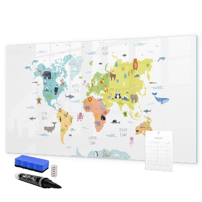 Magnettafel zum schreiben Interaktive Weltkarte zur Personalisierung