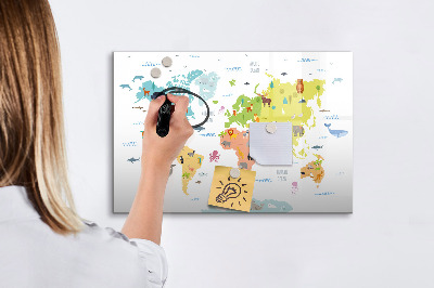 Magnettafel zum schreiben Interaktive Weltkarte zur Personalisierung