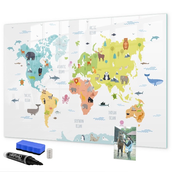 Magnettafel zum schreiben Interaktive Weltkarte zur Personalisierung