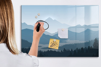 Magnettafel zum schreiben Eine Landschaft mit Platz für Erinnerungen