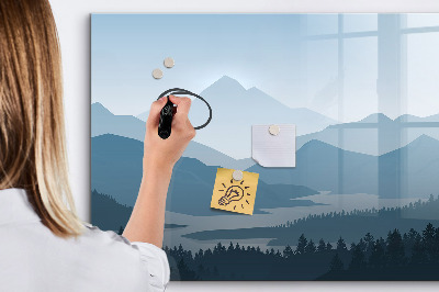 Magnettafel zum schreiben Eine Landschaft mit Platz für Erinnerungen