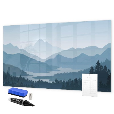 Magnettafel zum schreiben Eine Landschaft mit Platz für Erinnerungen