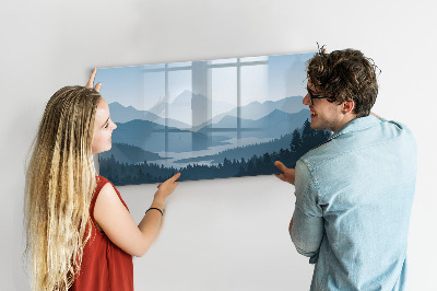 Magnettafel zum schreiben Eine Landschaft mit Platz für Erinnerungen