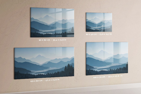 Magnettafel zum schreiben Eine Landschaft mit Platz für Erinnerungen