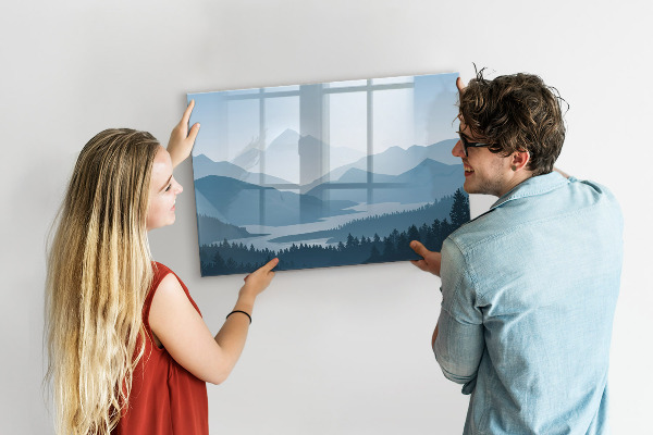 Magnettafel zum schreiben Eine Landschaft mit Platz für Erinnerungen