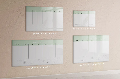 Schreib magnettafel Wochenplan mit Platz für Fotos
