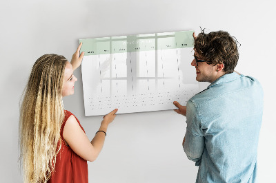 Schreib magnettafel Wochenplan mit Platz für Fotos
